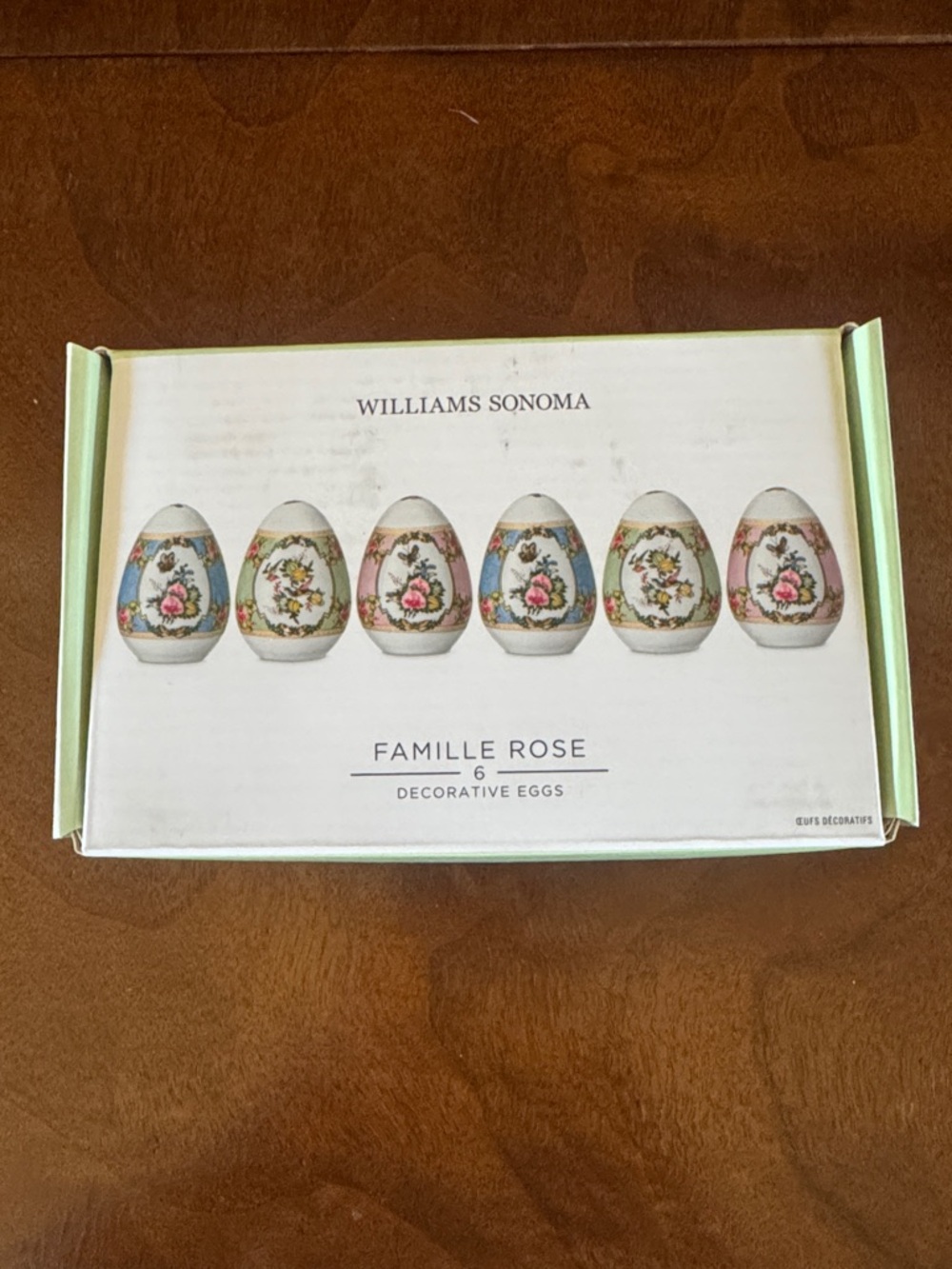 Williams Sonoma Famille Rose Decorative Egg Set - White, Pink, Blue, Gold - Picture 2 of 8